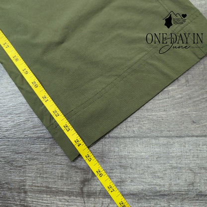 Orvis Wonder Ripstop Wide Leg Crop Pants Tarragon Green NWT Size 4