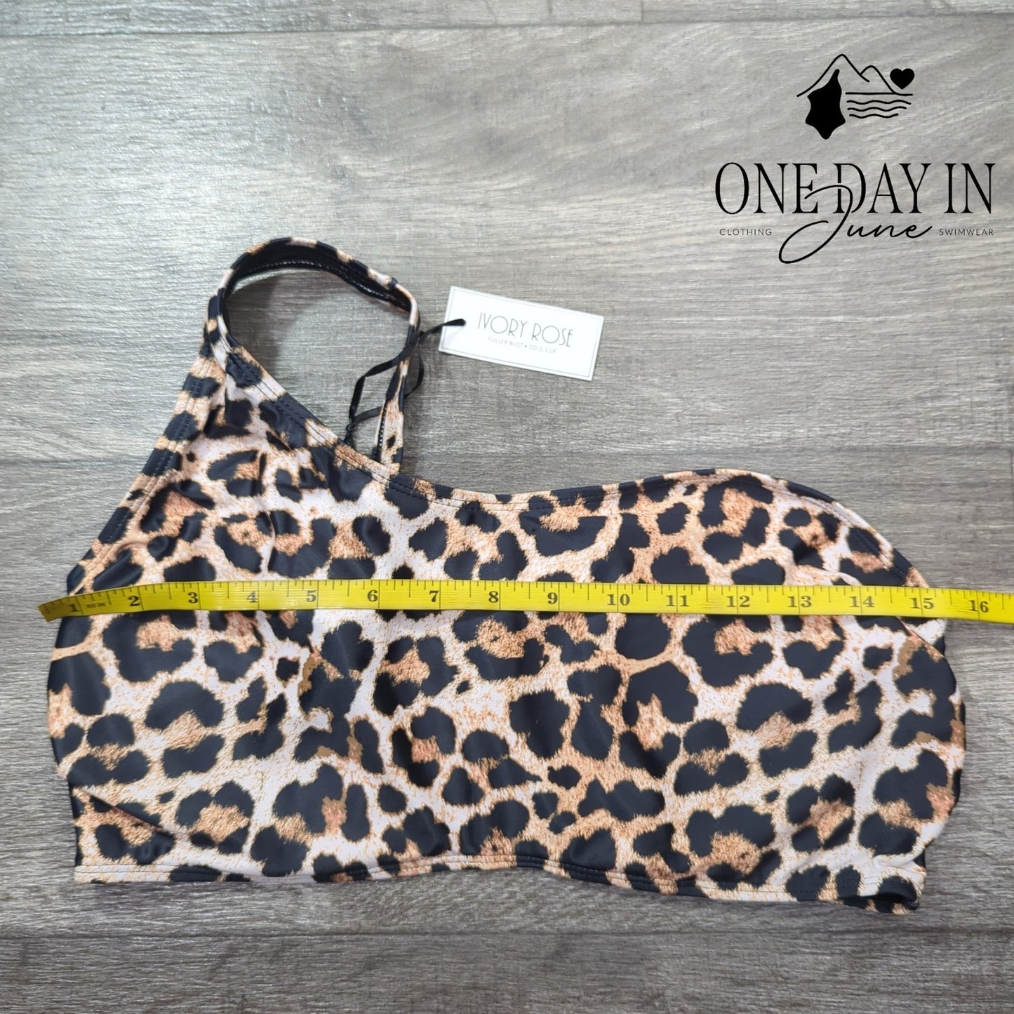 Ivory Rose Fuller Bust One Shoulder Bikini Top Size 36DD