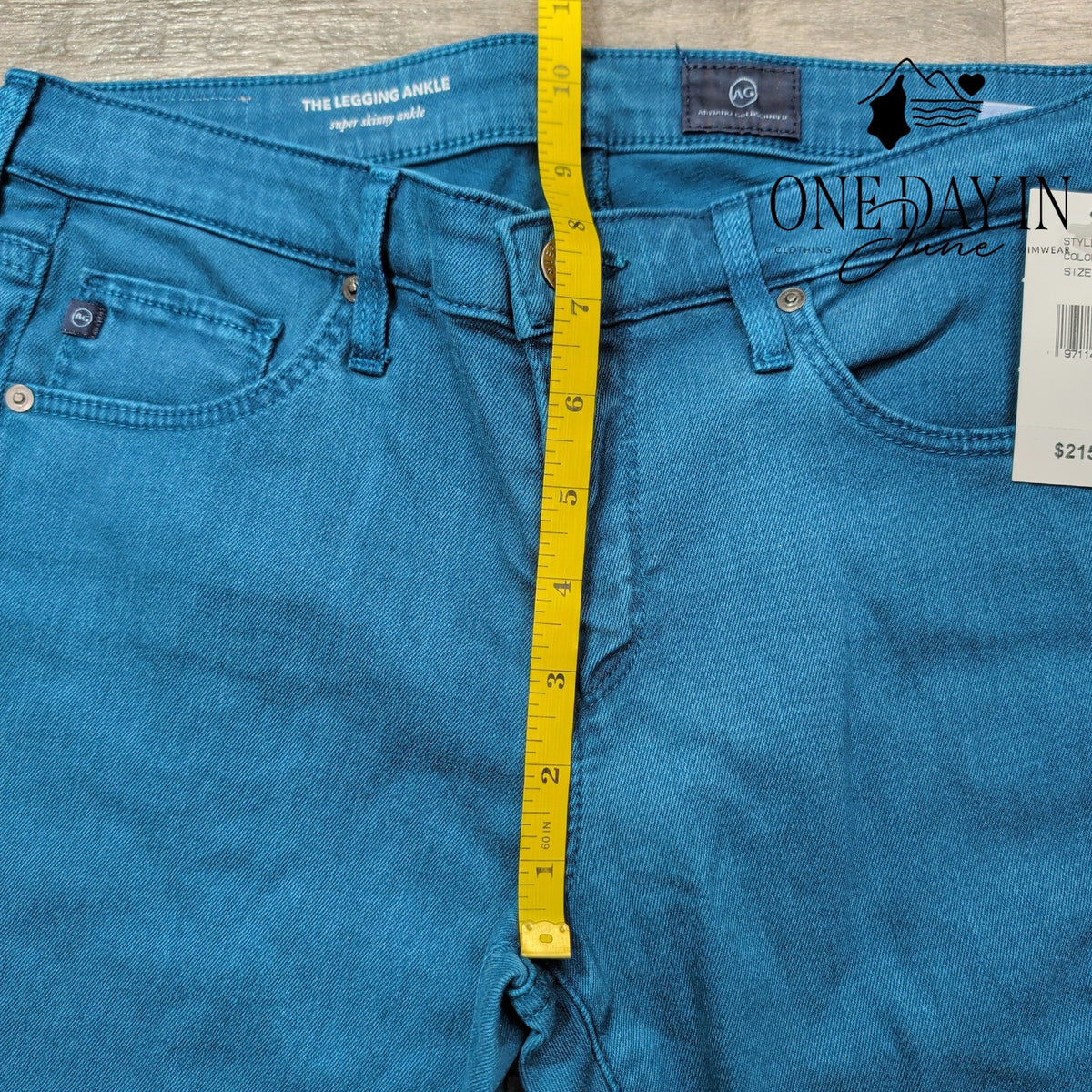 AG Adriano Goldschmied The Legging Ankle Super Skinny Jeans Teal NWT Size 4 (27)