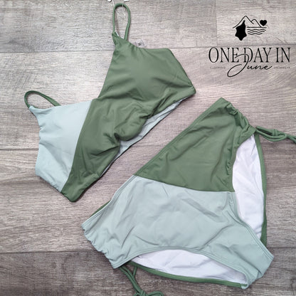 Summer Mae Maternity Colorblock Bikini Swimsuit Size M