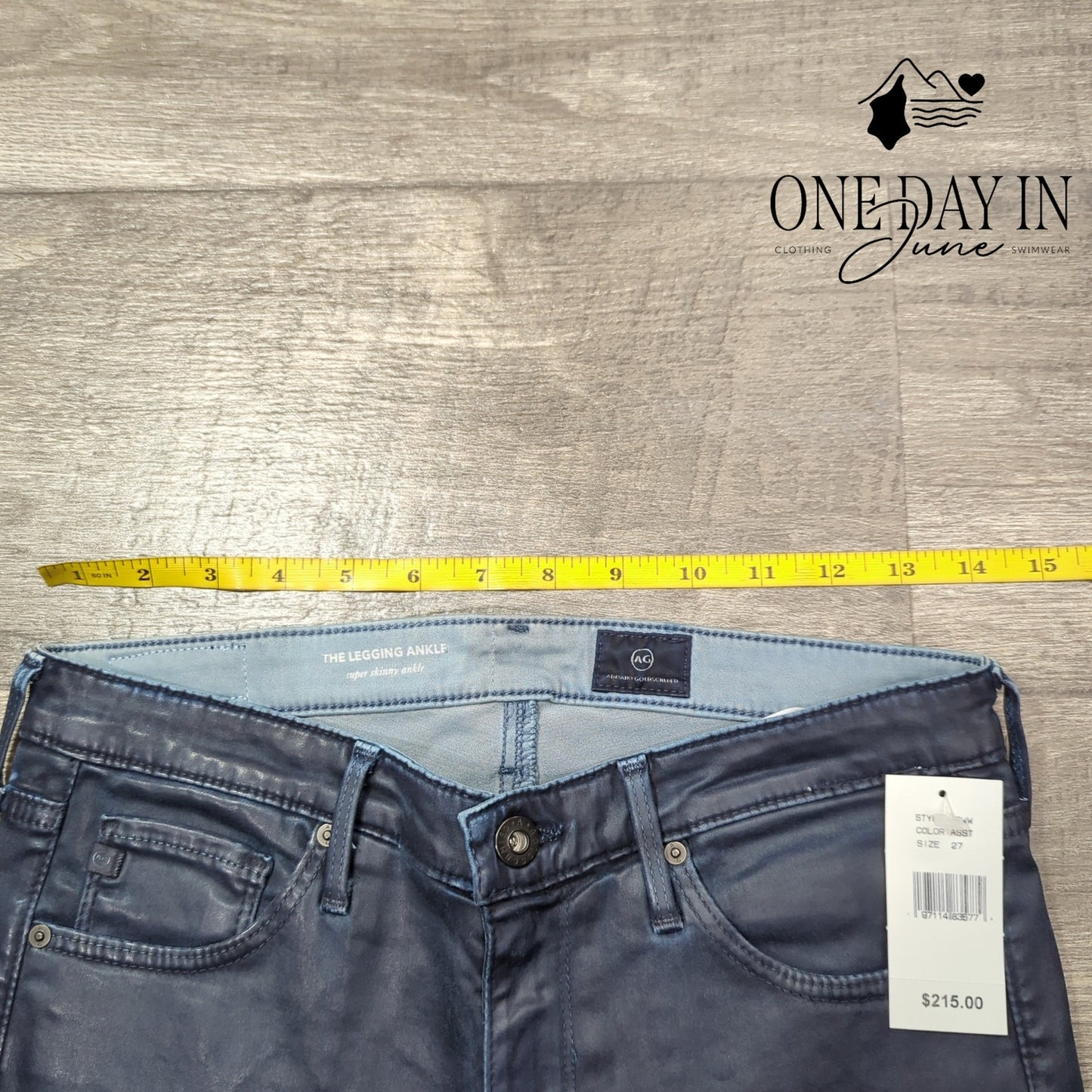 Adriano Goldschmied The Legging Ankle Super Skinny Faux Leather Ankle Jeans Size 27 (4)