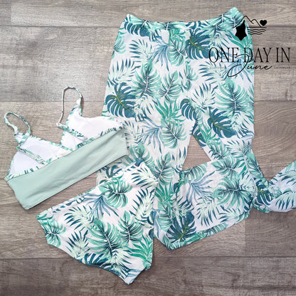 Adisputent Girl's Ribbed 3 Piece Bikini Swimsuit Size 12-13Y