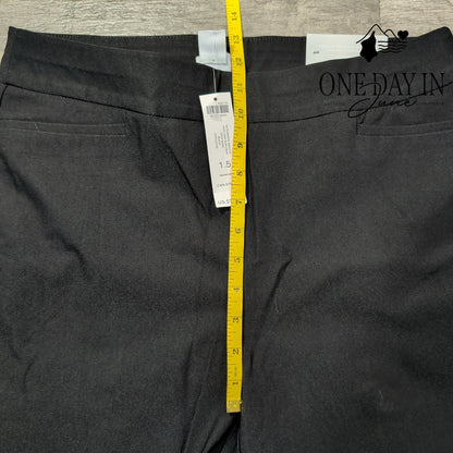 Chico's So Slimming Brigitte High Vent Slim Crop Pants Black NWT Size (10)