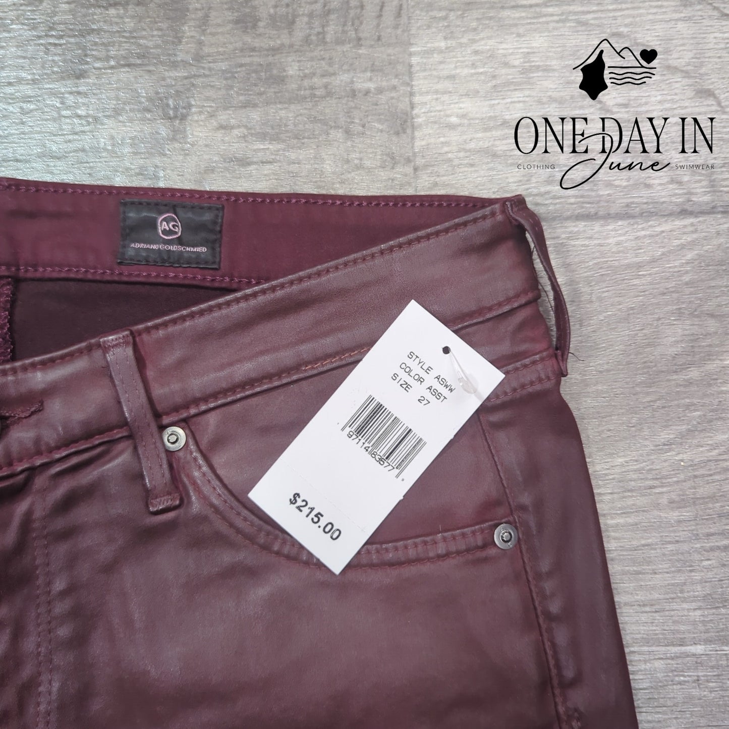 Adriano Goldschmied The Legging Ankle Faux Leather Jeans Size 27 (4)