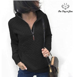 BTFBM Quilted Pattern Lightweight Zipper Long Sleeve Casual Sweatshirt Size M