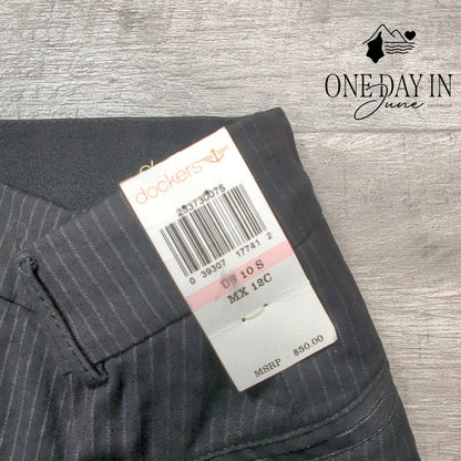 Dockers Truly Slimming Pinstripe Straight Leg Pants Size 10S