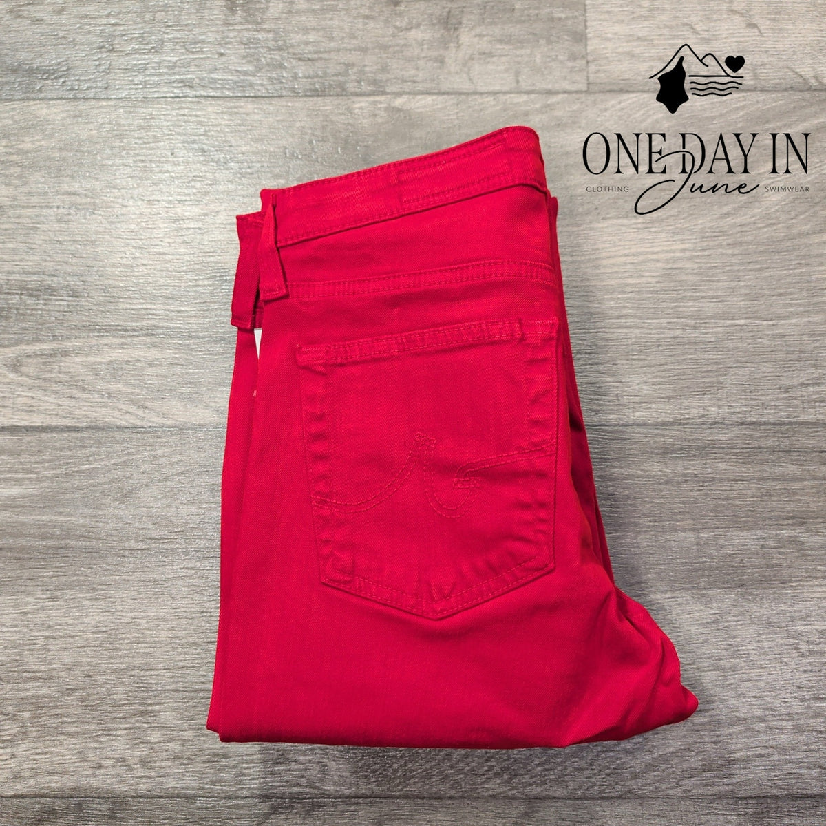 AG Adriano Goldschmied Prima Crop Cigarette Jeans Red Skinny NWT Size 4 (27)