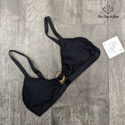 Vicious Young Babes Grounded Keyhole Bralette Bikini Top Swimsuit Size S