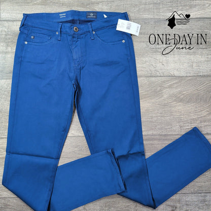 AG Adriano Goldschmied The Stilt Cigarette Leg Jeans Cobalt Blue NWT Size 4 (27)