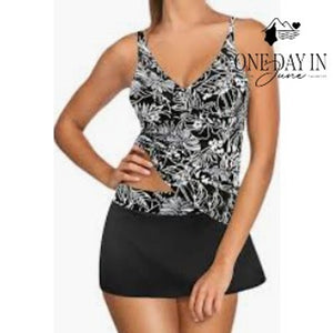 Talisea Cross Front Skirtini Swimsuit Size L