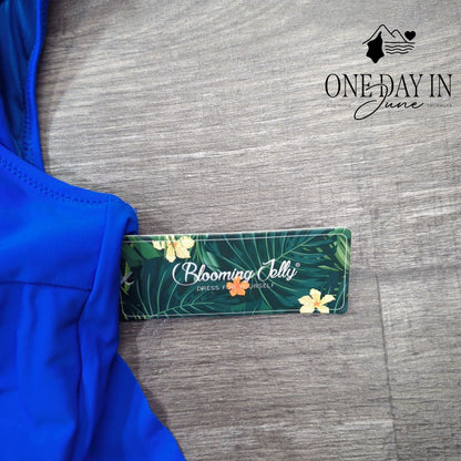 Blooming Jelly Ruffle Shoulder One Piece Swimsuit Size XL