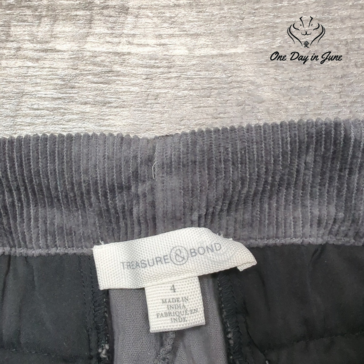 Treasure & Bond High Rise Bootcut Corduroy Pants Gray Size 4