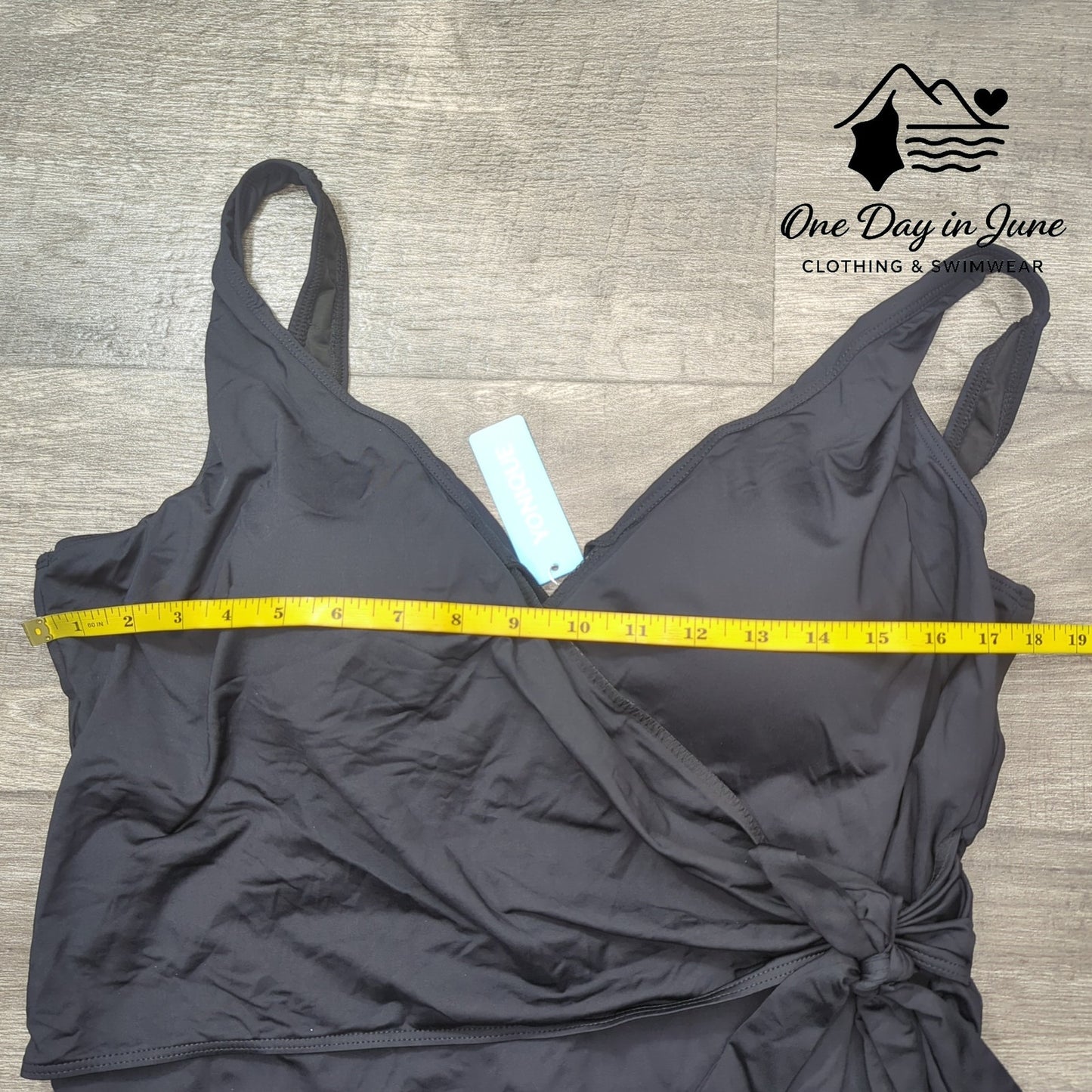 Yonique Plus Size Tie Side One Piece Swimsuit Size 20W