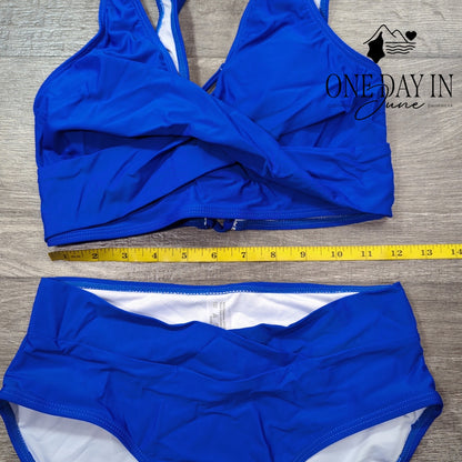 CharmLeaks Lace Up Back Bikini Swimsuit Size S