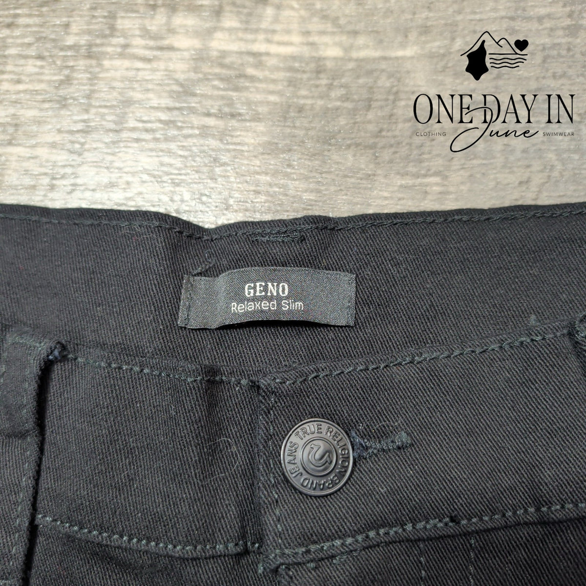 True Religion Geno Relaxed Slim Jeans Black No Flap NWT Men's Size 36X32