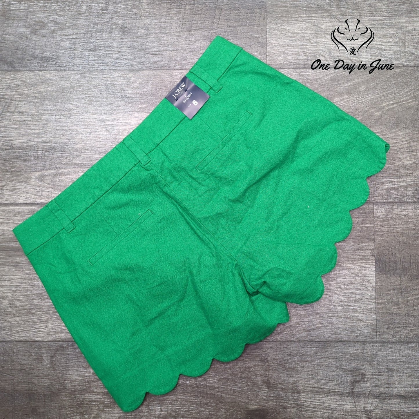 J. Crew Scallop Edge Flat Front Shorts Size 8