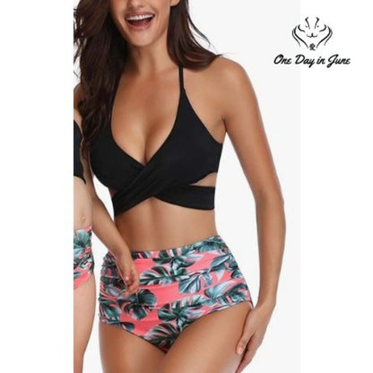 Macool Bandage High Waist Bikini Swimsuit Size S