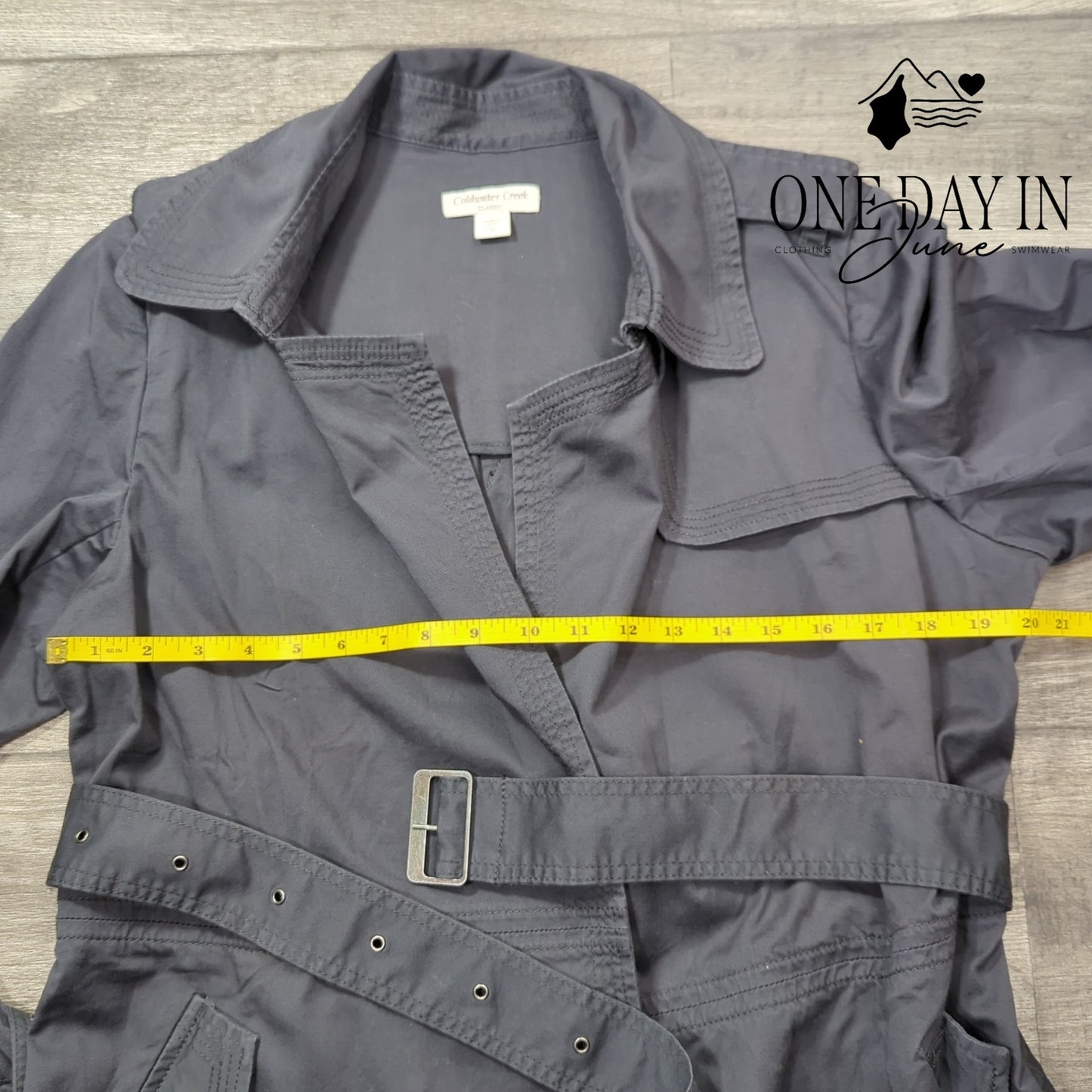 Coldwater Creek Belted Cotton Jacket Size 12