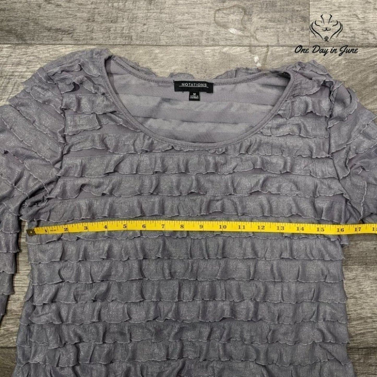 Notations Women's Layered Long Sleeve Top Size M