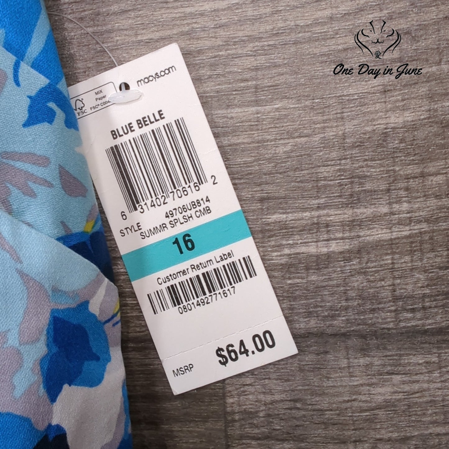 Charter Club Blue Belle Mini Skirt Size 16