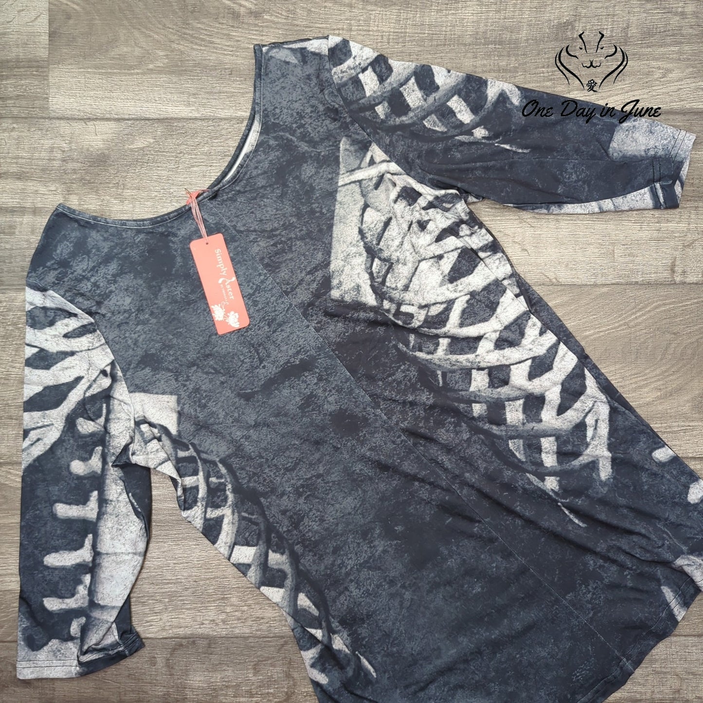 Simply Aster 3/4 Sleeve Tee Shirt Size 1X