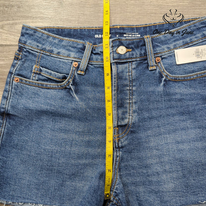Old Navy Sky hi A Line Denim Shorts Size 6