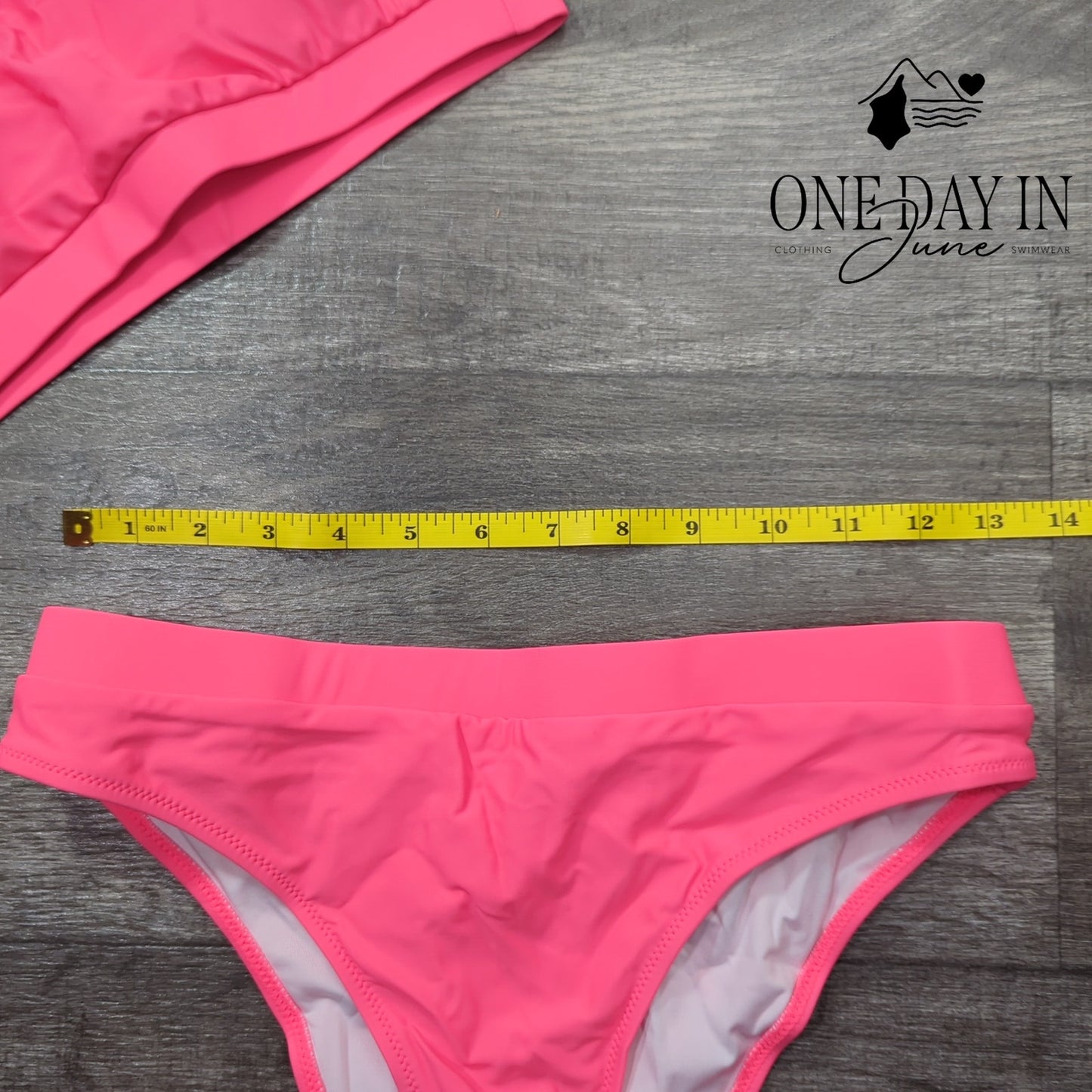 Pink Queen Crop Bikini Swimsuit Size M