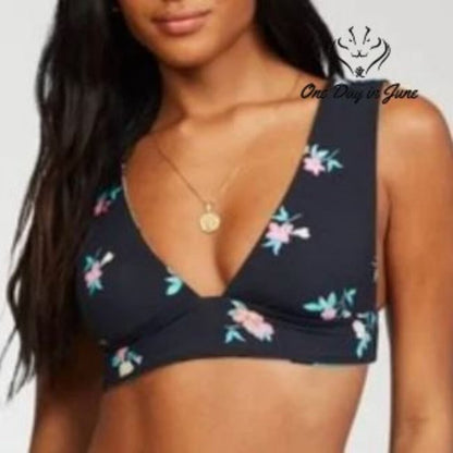 Billabong Tropic Time Reversible Plunge Bikini Top Size M