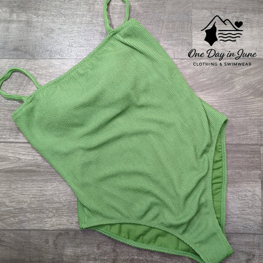 Shade & Shore Smocked One Piece Swimsuit Size L