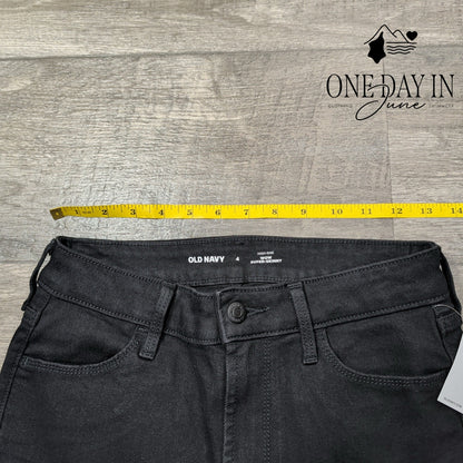 Old Navy High Rise Wow Super Skinny Jeans Black Wash Stretch NWT Size 4