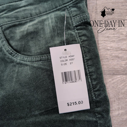 AG Adriano Goldschmied Velvateen Straight Leg Jeans Size 4 (27)