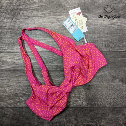 Seafolly Women's F Cup Tie Front Tank Bikini Top Swimsuit Size 4