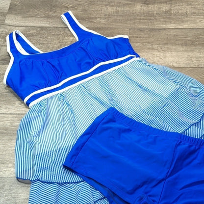 LALAGEN Racerback Tankini Swimdress Size L