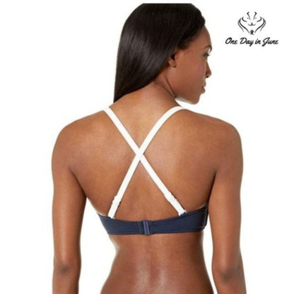 SeaFolly Block Party F Cup Halter Bikini Top Size 6