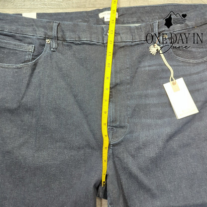 Good American Good Petite Skinny Ankle Jeans Dark Wash NWT $155 Size 28P