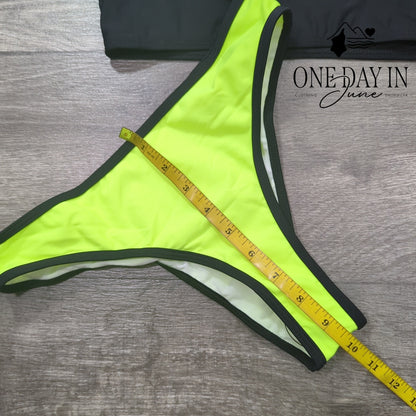 Aleumdr Crop Top Cheeky Bikini Swimsuit Size M