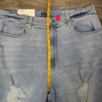 Arizona Jean Co. Juniors Highest Rise Slim Straight Size 21