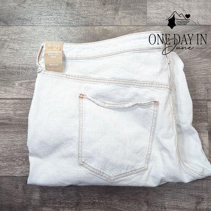 Madewell The Perfect Vintage Wide Leg Jeans White NWT Plus Size 26W