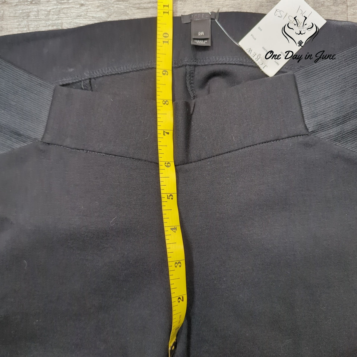 J. Crew Black Skinny Ankle Ponte Pants Stretch Zip Pockets NWT Size 2R
