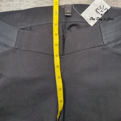 J. Crew Black Skinny Ankle Ponte Pants Stretch Zip Pockets NWT Size 2R