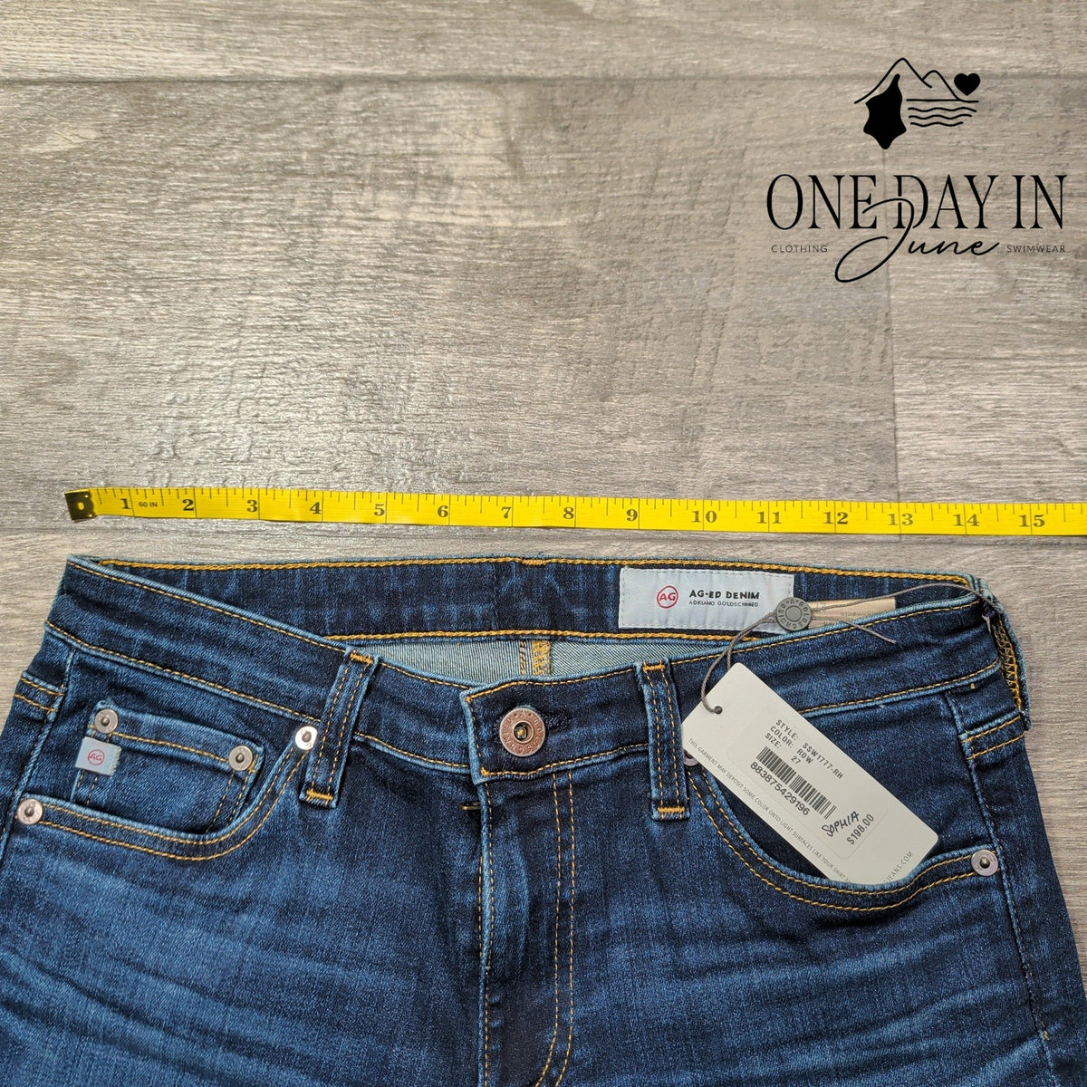 AG Adriano Goldschmied Straight Leg Jeans Dark Wash NWT $198 Size 4 (27)