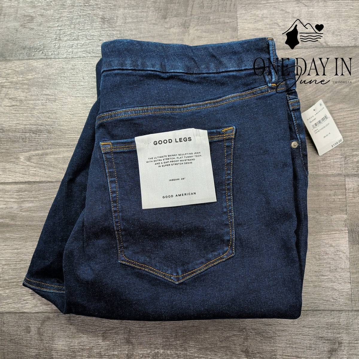Good American Good Legs Skinny Jeans Deep Blue NWT $159 Size 28-32