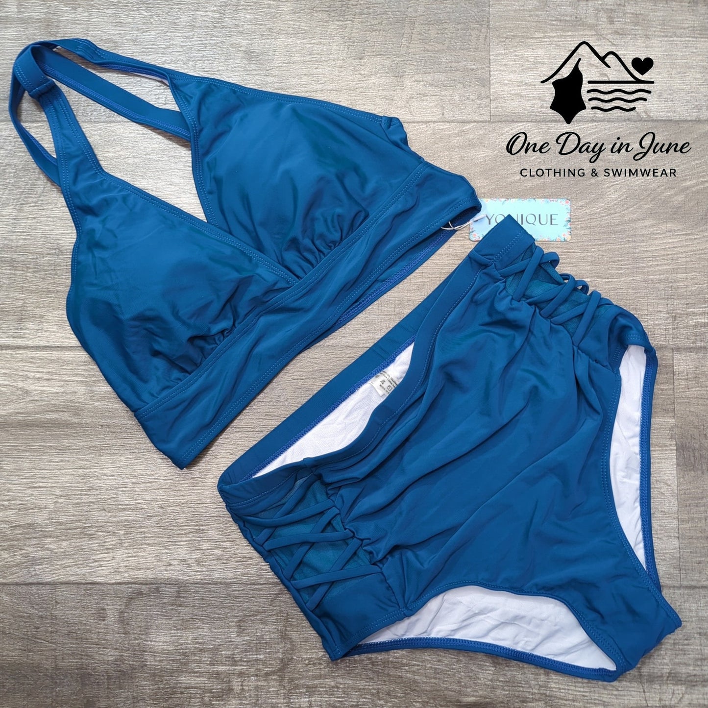 Yonique Plus Size High Waist Bikini Swimsuit Size 12W