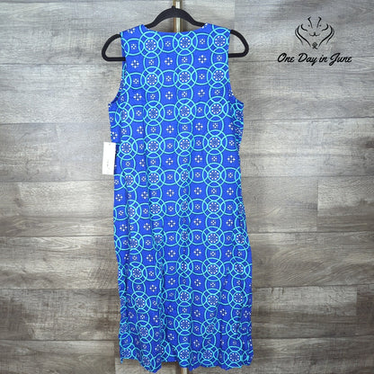 Liz Claiborne Linen Sleeveless Button Front Dress Size S