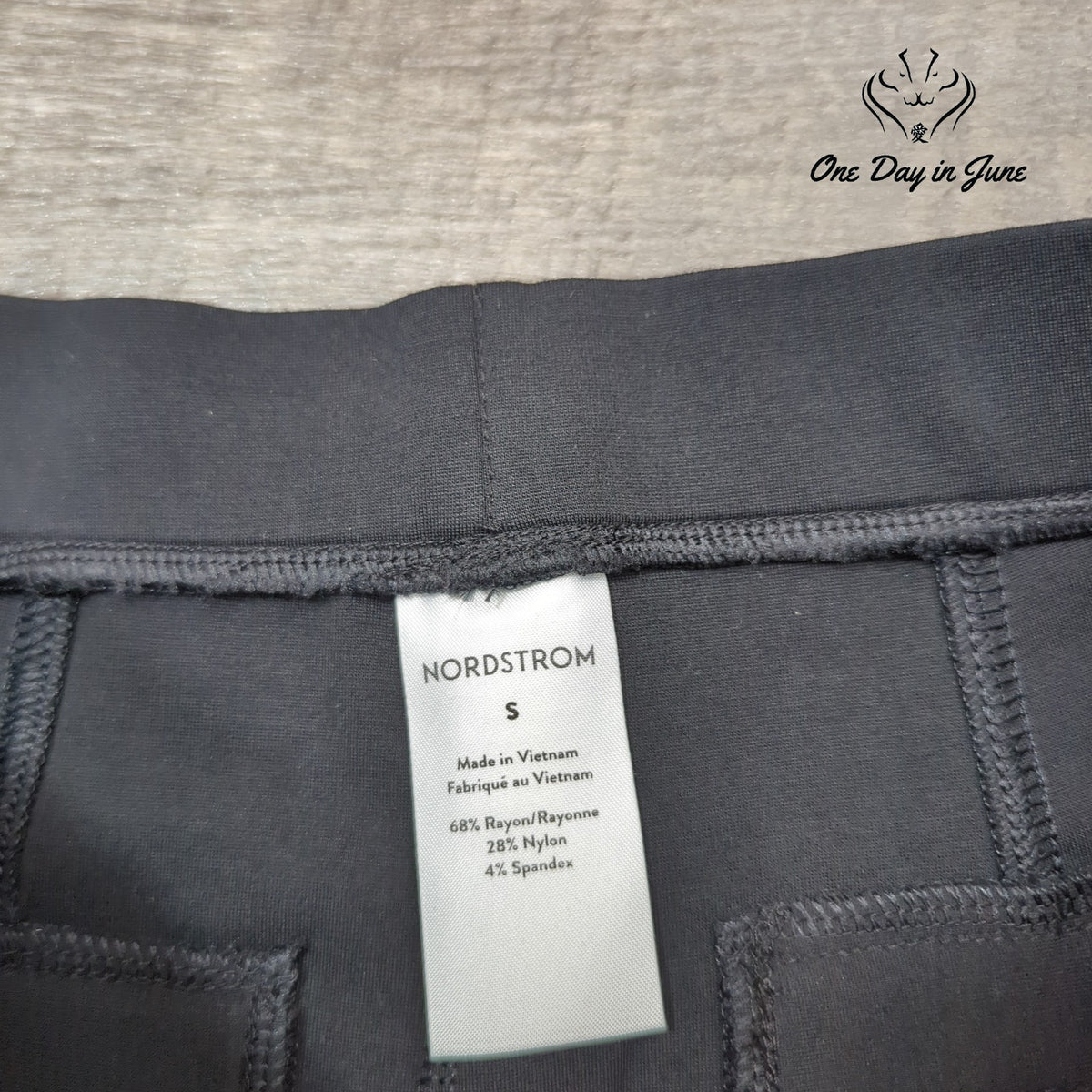 Nordstrom High Waist Skinny Ankle Ponte Pants Black Pull On Size S