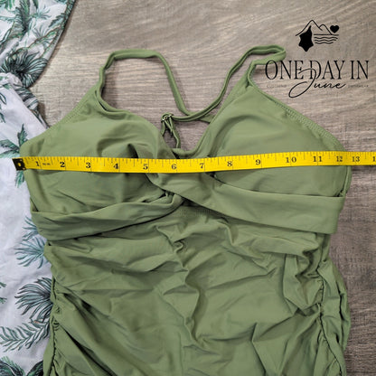 Charmleaks Twist Front One Piece Coverup Swimsuit Size 15-16Y
