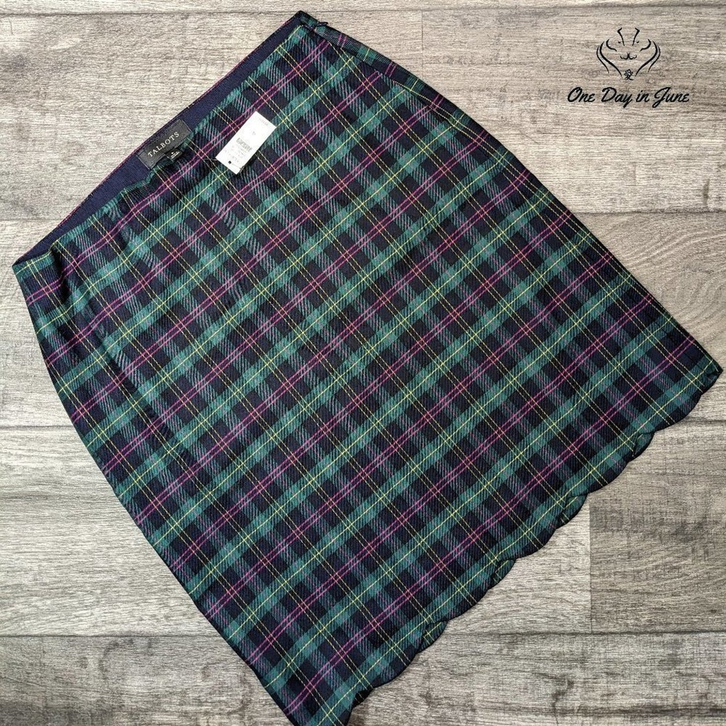 Talbots Plaid Knee Length Skirt Size 6