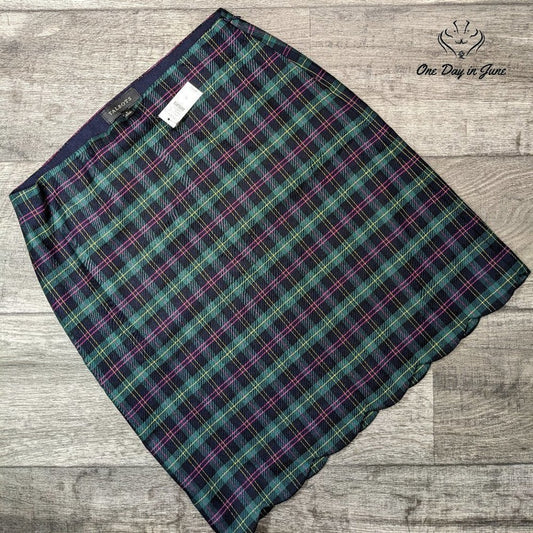 Talbots Plaid Knee Length Skirt Size 6