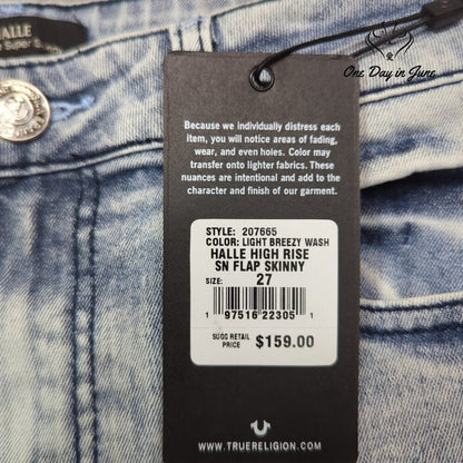 True Religion Halle High Rise Super Skinny Jeans Size 27 (4)