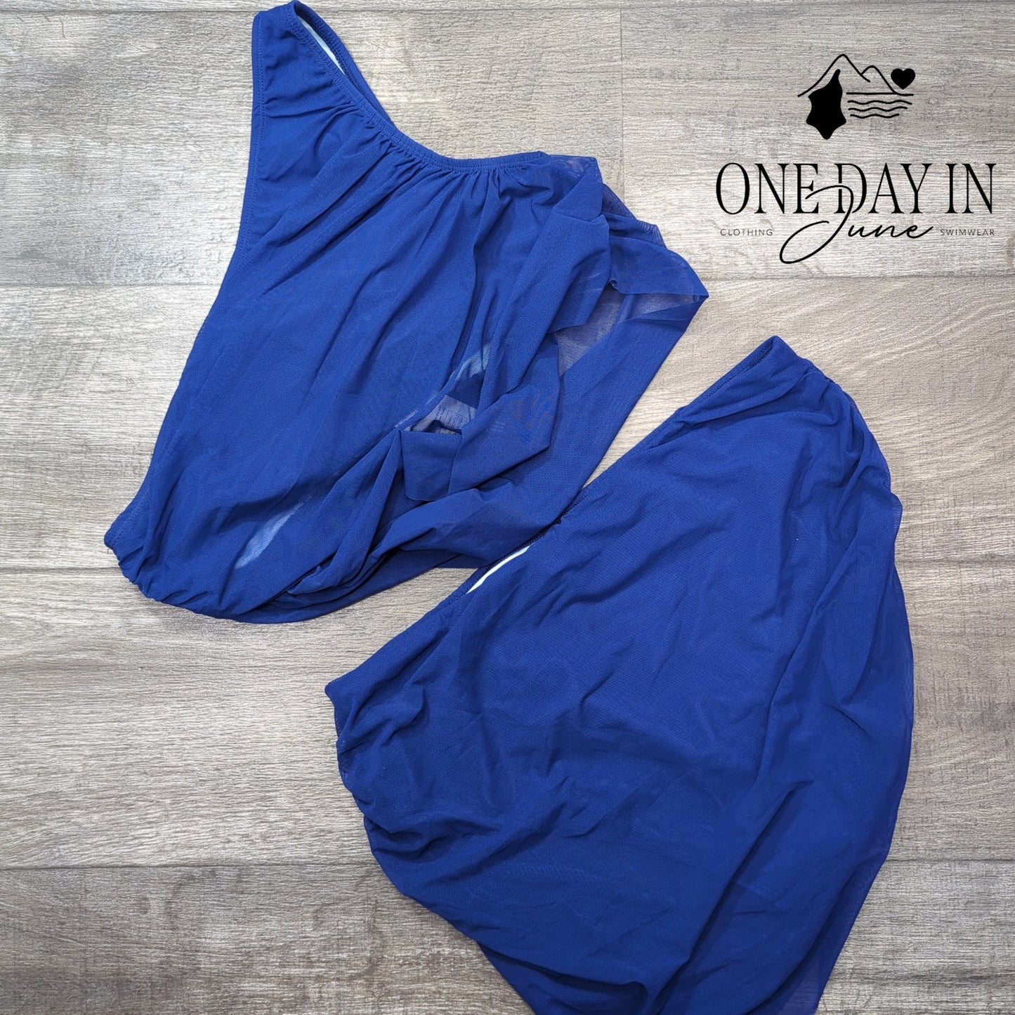 Cupshe One Shoulder Mesh Bikini Swimsuit Size XL